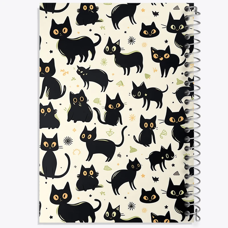 دفتر ژورنال نویسی 50 برگ خندالو مدل نقطه ای طرح گربه (Cat) کد N474