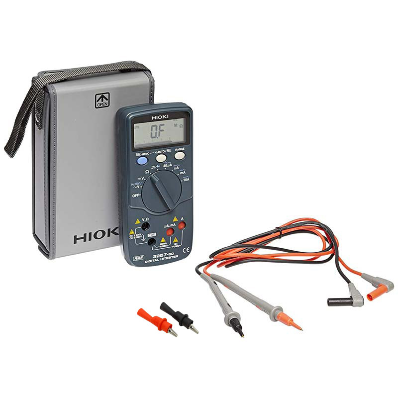 مولتی متر دیجیتال کیف دار هیوکی مدل 50-3256 به همراه نوک پراپ انبری مولتی متر دیجیتال کیف دار هیوکی مدل 50-3256 به همراه نوک پراپ انبری