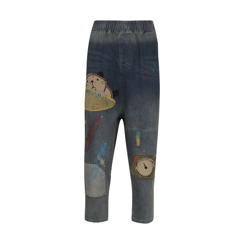 شلوار جین زنانه مدل مام استایل کد 080