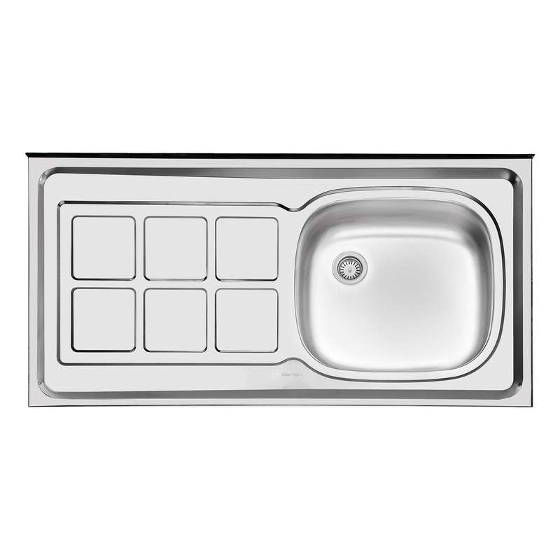 سینک ظرفشویی پرنیان استیل مدل PS 3107 کلاسیک روکار