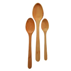 قاشق مدل چوبی کد S-09 بسته سه عددی