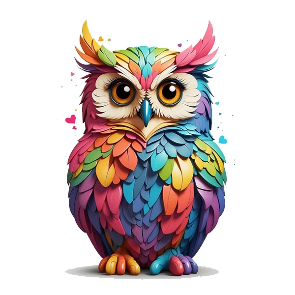 استیکر پارچه و لباس پاد آفرین طرح جغد کد 3338