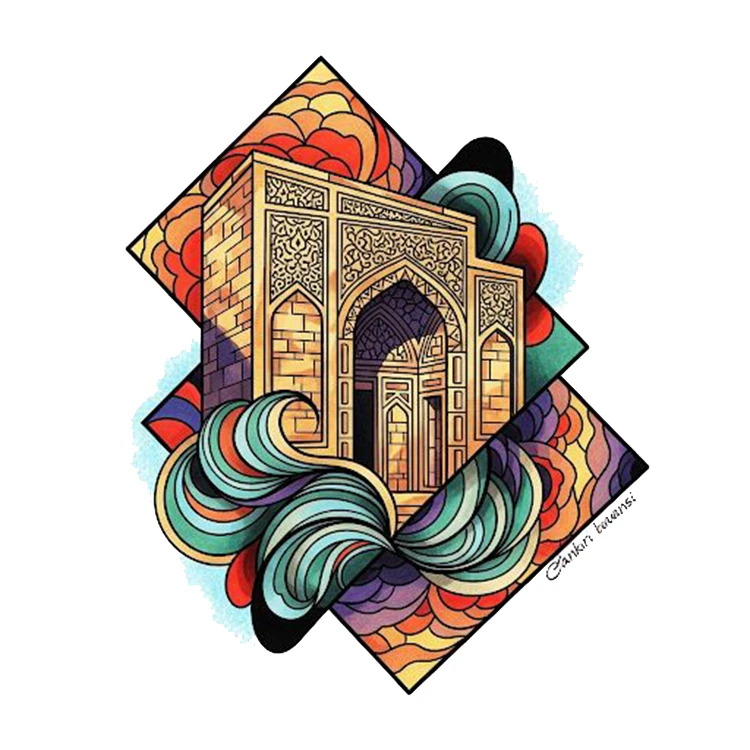 استیکر پارچه و لباس پاد آفرین مدل ایران کد 3725