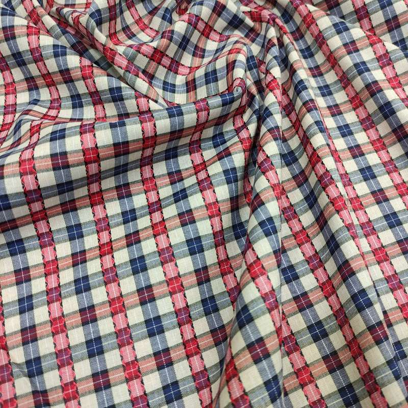   پارچه لباس طرح چهارخانه مدل C11