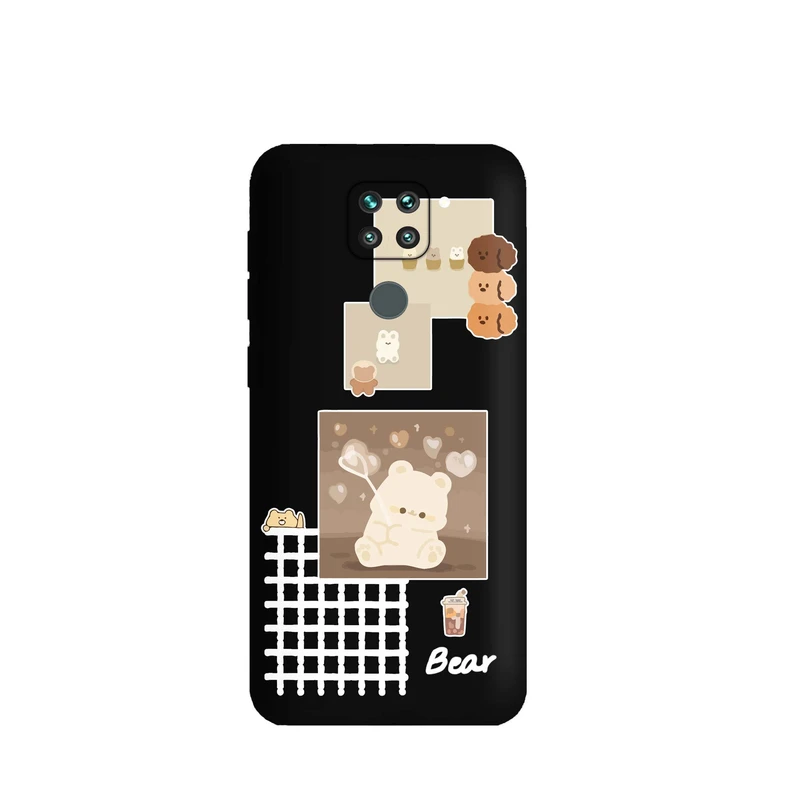 کاور قاب گوشی طرح قاب عکس خرس دخترونه کد k1214 مناسب برای گوشی موبایل شیائومی Redmi Note 9