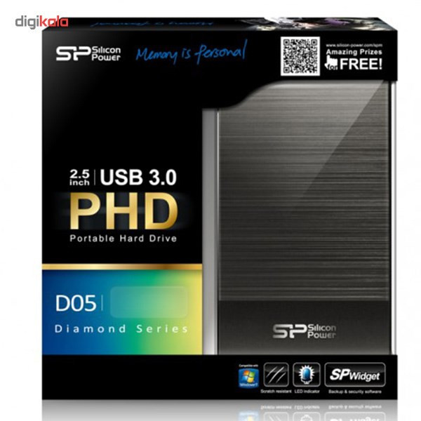هارددیسک اکسترنال Silicon Power مدل دایموند D05 ظرفیت 2 ترابایت