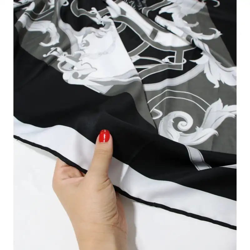 روسری زنانه مدل ابریشم مجلسی کمربندی کد 6055