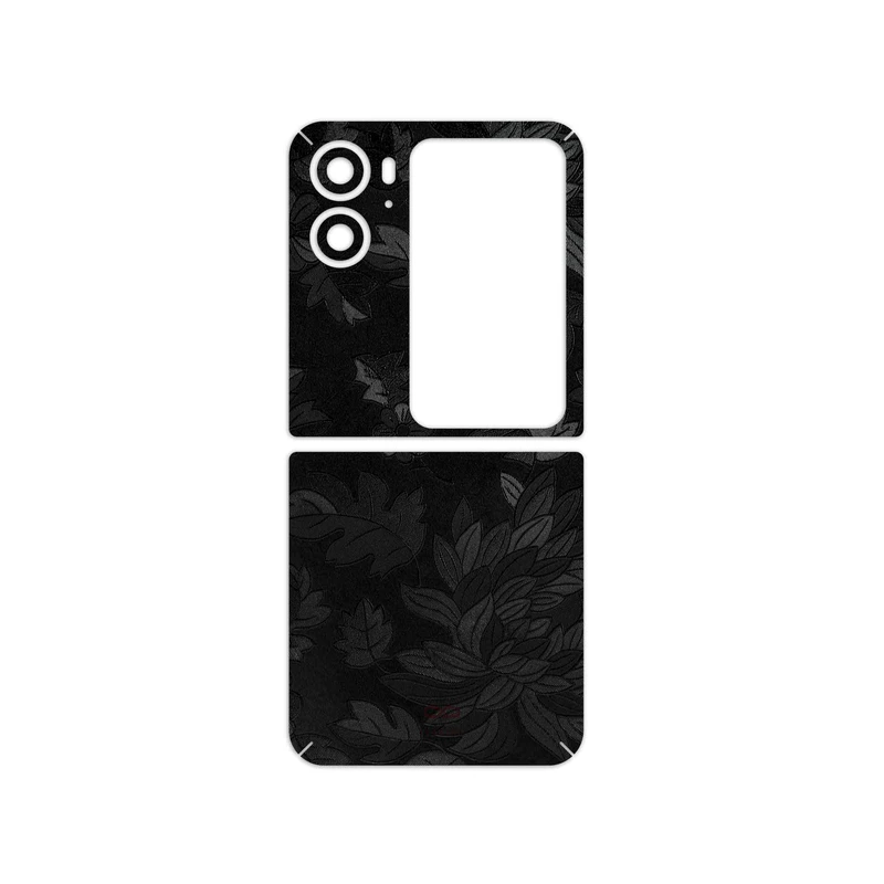 برچسب پوششی ماهوت مدل Black-Wildflower مناسب برای گوشی موبایل اپو Find N2 Flip
