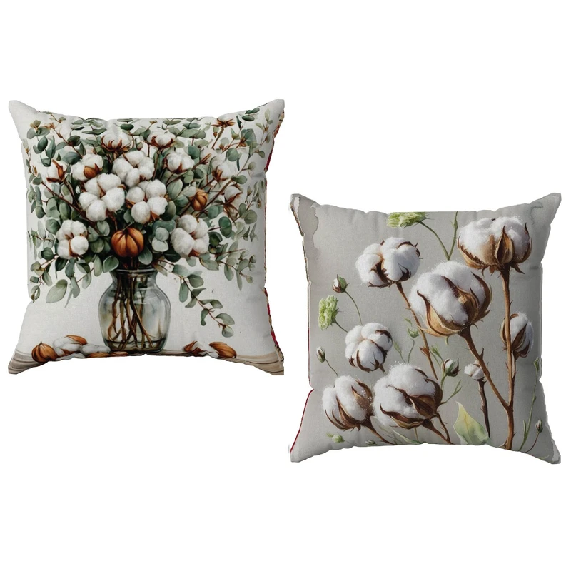 کاور کوسن مدل پنبه کد MC212 سایز 45*45 سانتی متر مجموعه 2 عددی