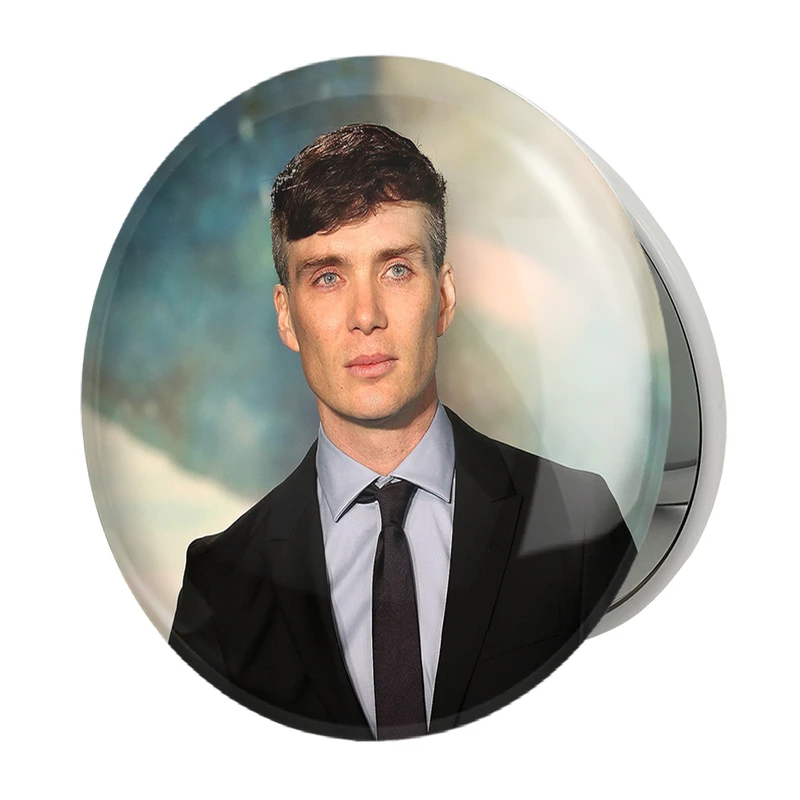 آینه جیبی خندالو طرح کیلین مورفی سریال پیکی بلایندرز Peaky Blinders مدل تاشو کد 4587 