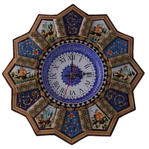 ساعت دیواری خاتم کاری  و میناکاری مارکت لند کد Mkh173