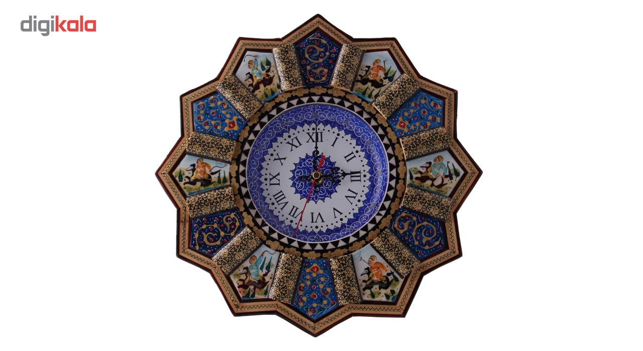 ساعت دیواری خاتم کاری  و میناکاری مارکت لند کد Mkh173