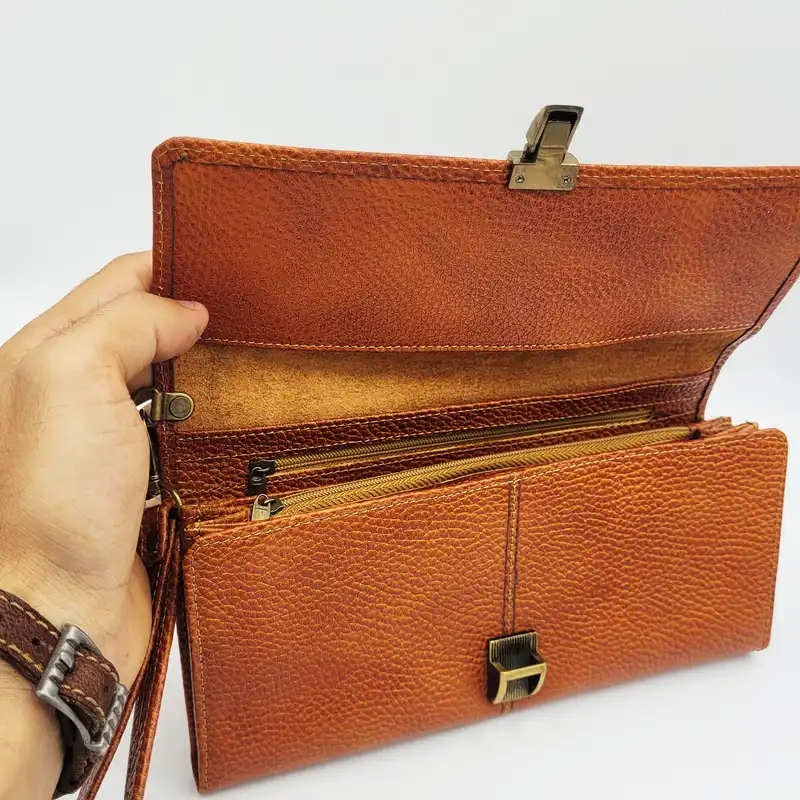 کیف پول مدل چرم گاوی پوست کرکودیل