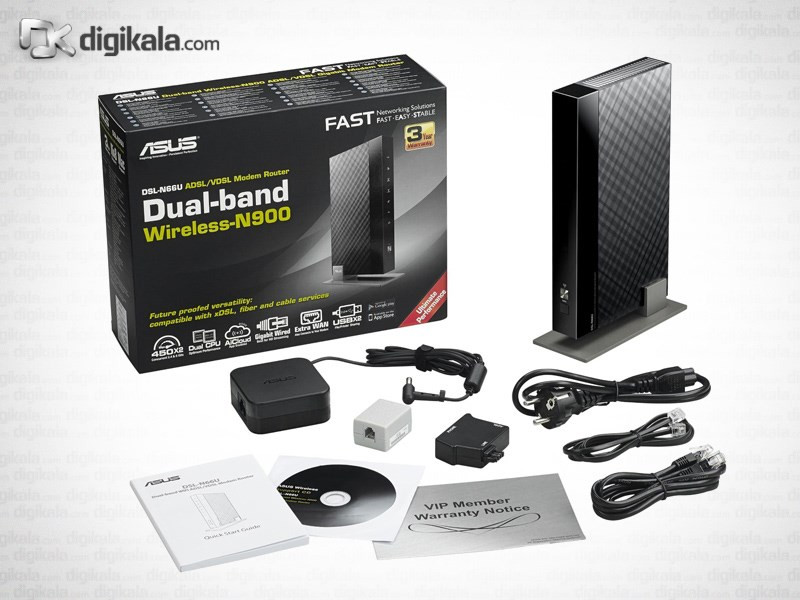 مودم-روتر بی‌سیم و دوبانده ایسوس مدل DSL-N66U