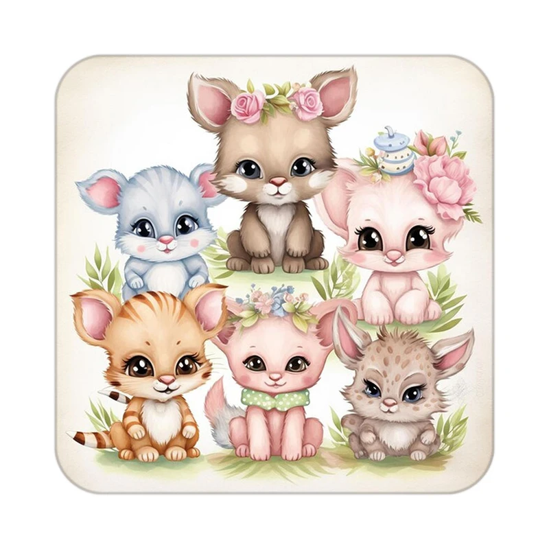 زیر لیوانی کاکتی طرح حیوانات کارتونی مدل mp28836