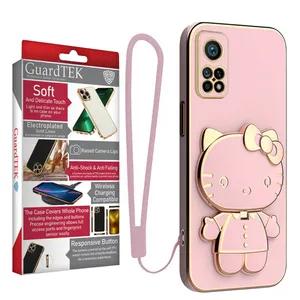 کاور گاردتک اساک مدل Kitty Strap مناسب برای گوشی موبایل شیائومی Mi 10T/ Mi 10T Pro به همراه بند