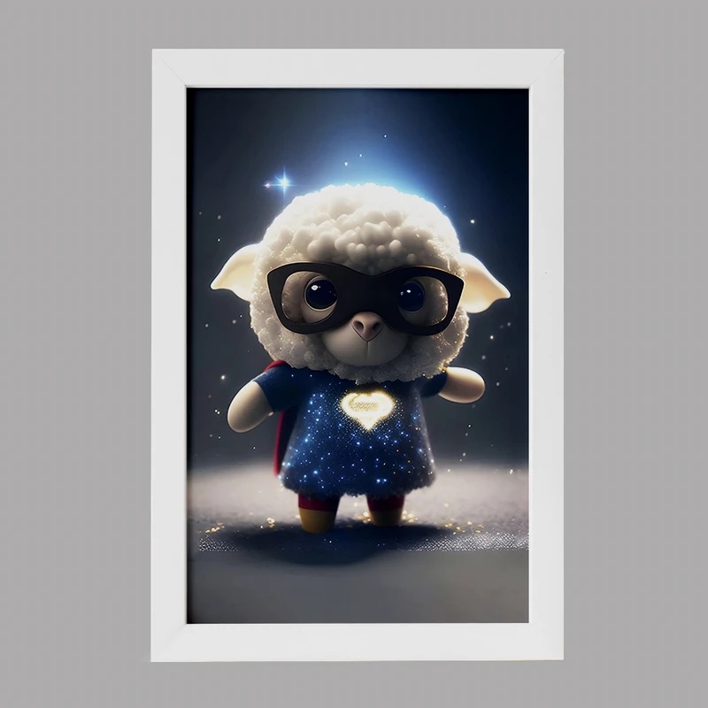 تابلو خندالو مدل گوسفند کیوت کد F5702