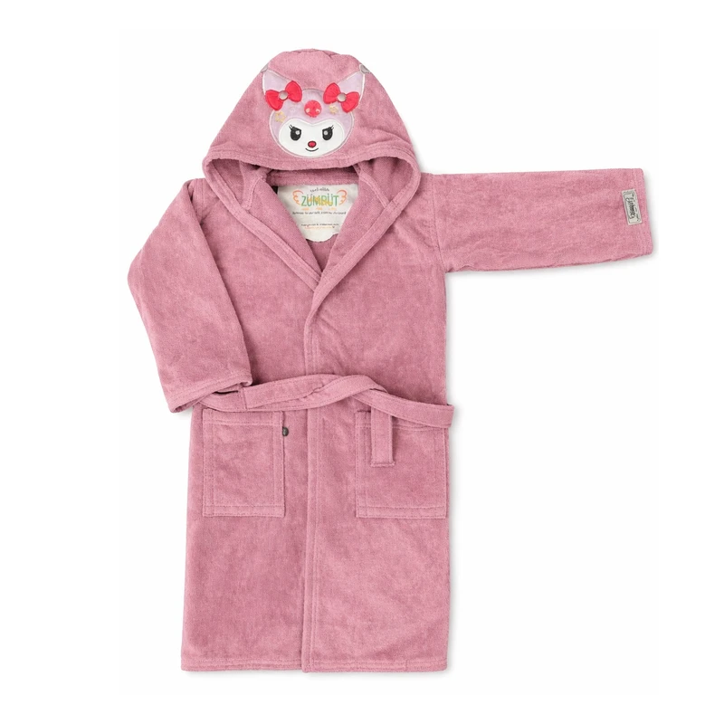 حوله پالتویی کودک زمرد حریر مدل عروسکی طرح کرومی سایز 100x105 سانتی‌متر