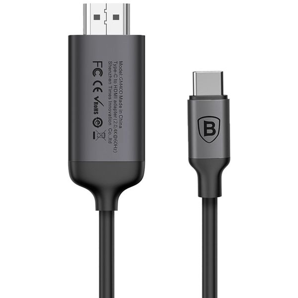 مشخصات قیمت و خرید کابل تبدیل Usb C به Hdmi باسئوس مدل Gm40d به طول 1 8 متر دیجی کالا