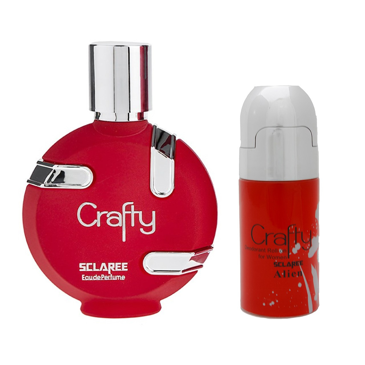 ادوپرفیوم زنانه اسکلاره مدل Crafty حجم100میلی لیتر به همراه رول ضد تعریق زنانه اسکلاره مدل Crafty
