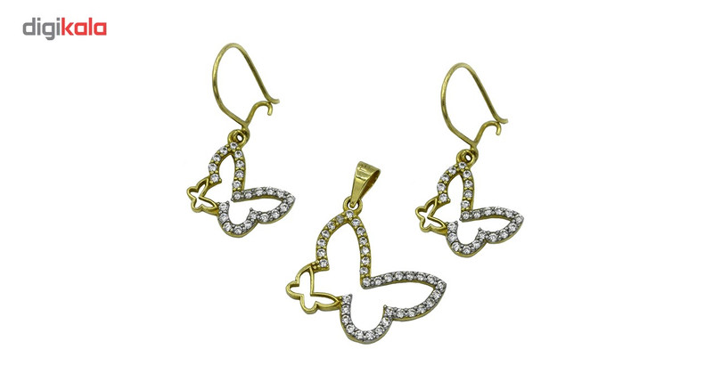 نیم ست طلا 18 عیار زنانه جواهری سون مدل 2191