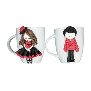 ماگ سرامیکی مدل عروسکی کد 1191مجموعه 2 عددی