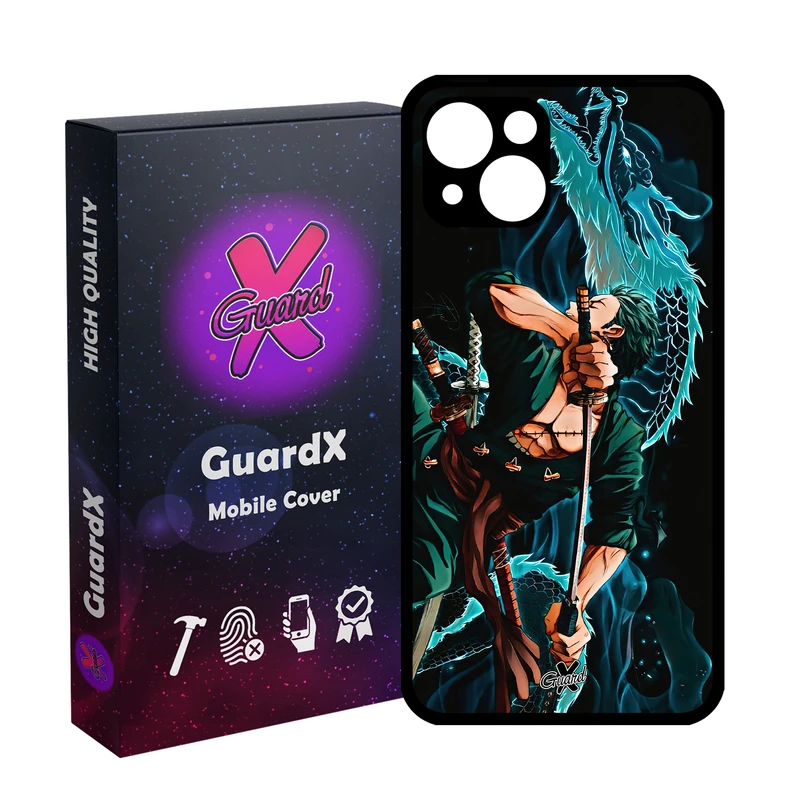 کاور گارد ایکس طرح Roronoa Zoro Anime مدل Glass10553 مناسب برای گوشی موبایل اپل iPhone 13