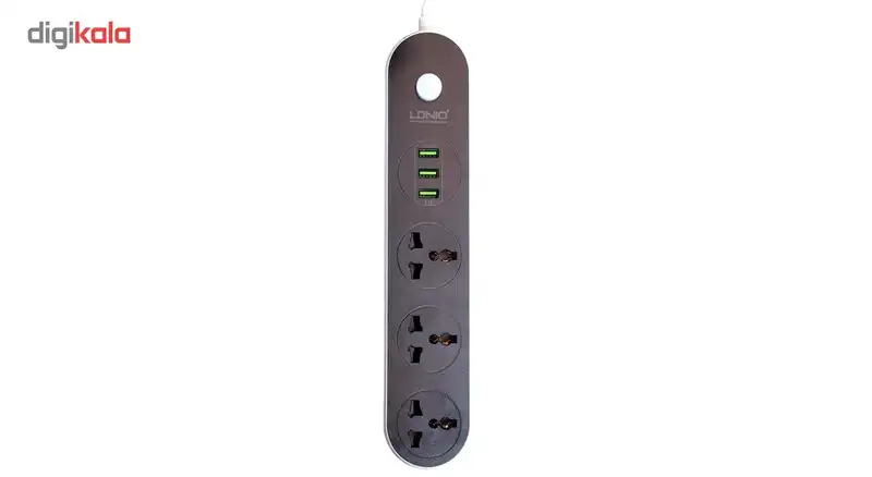 چندراهی برق و شارژر USB الدینیو مدل SC3301