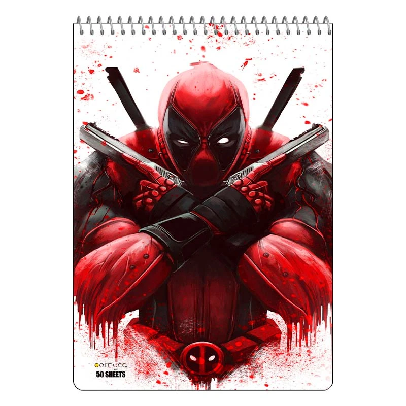 دفتر نقاشی 50 برگ سیمی کارنیکا طرح ددپول Deadpool کد 24636