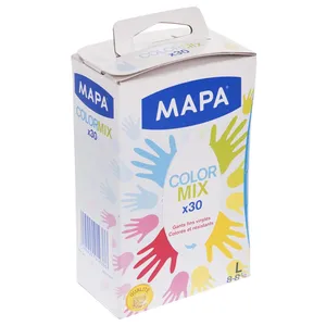 دستکش یکبار مصرف ماپا مدل Color Mix - سایز بزرگ