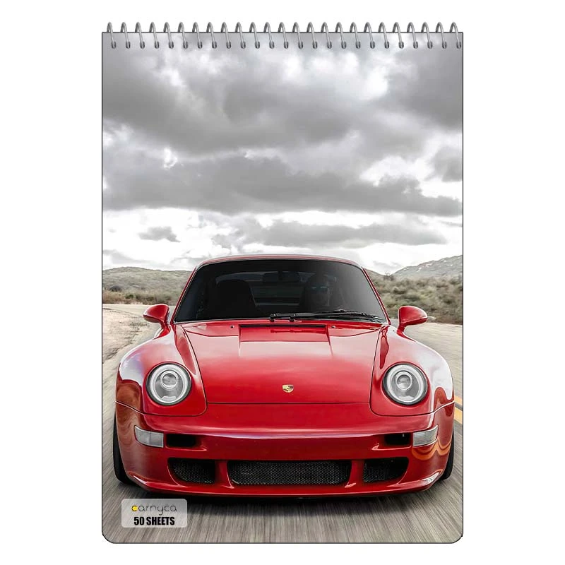دفتر نقاشی 50 برگ سیمی کارنیکا طرح پورشه Porsche کد 40007