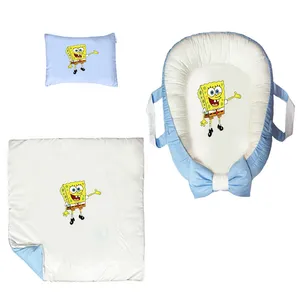 سرویس خواب سه تکه نوزاد ناریکو مدل گارد محافظ دار طرح باب اسفنجی کد 0191