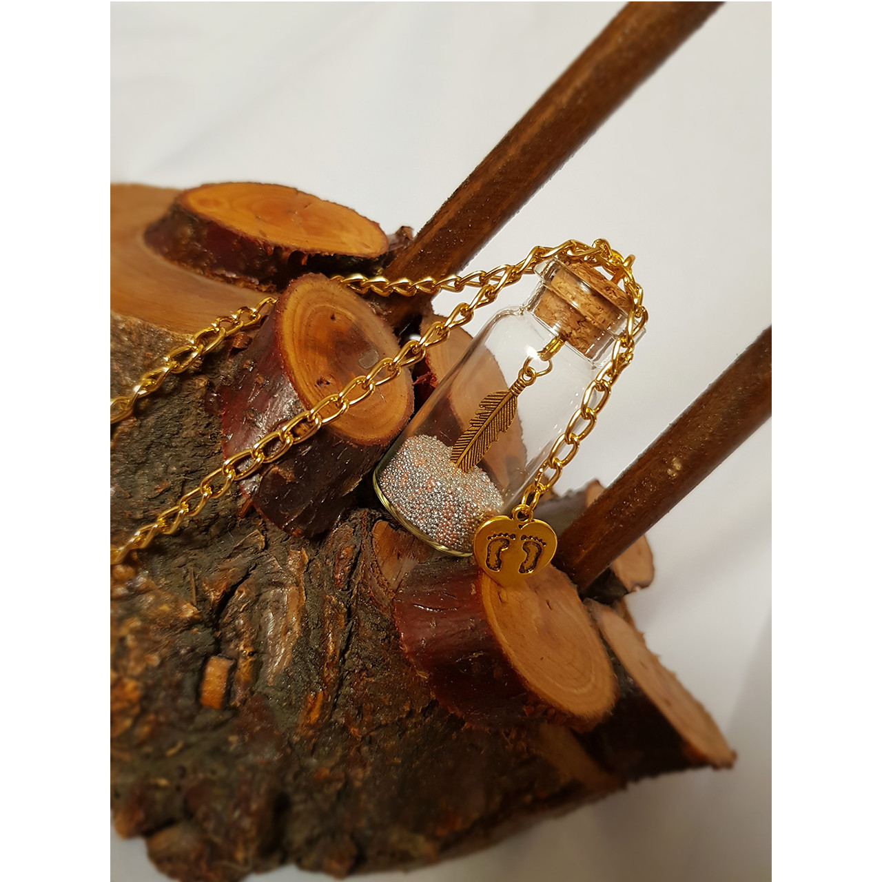 گردنبند دخترانه مدل بطری آرزو کد 01 گردنبند دخترانه مدل بطری آرزو کد 01