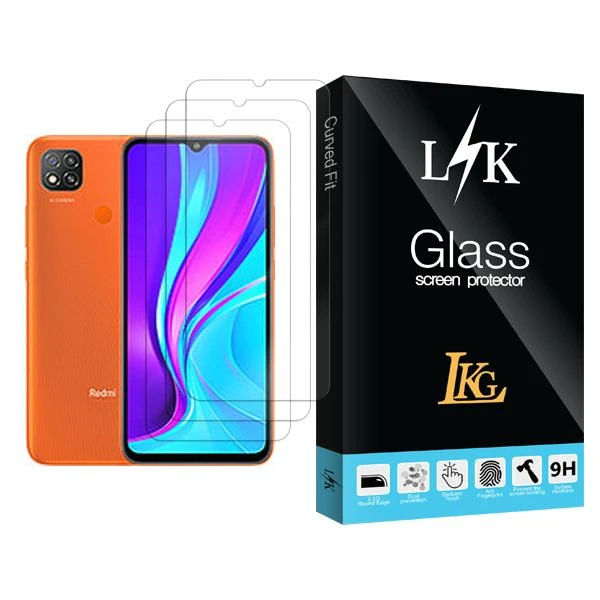 محافظ صفحه نمایش ال کا جی مدل LK Glass MIX003 مناسب برای گوشی موبایل شیائومی Redmi 9 (India) بسته سه عددی