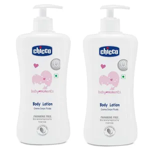 لوسیون بدن کودک چیکو مدل Baby Moments حجم 500 میلی لیتر مجموعه 2 عددی
