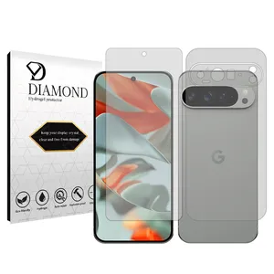 Diamond Tough model transparent screen protector suitable for Google Pixel 9 Pro XL mobile phone along with the back protector
