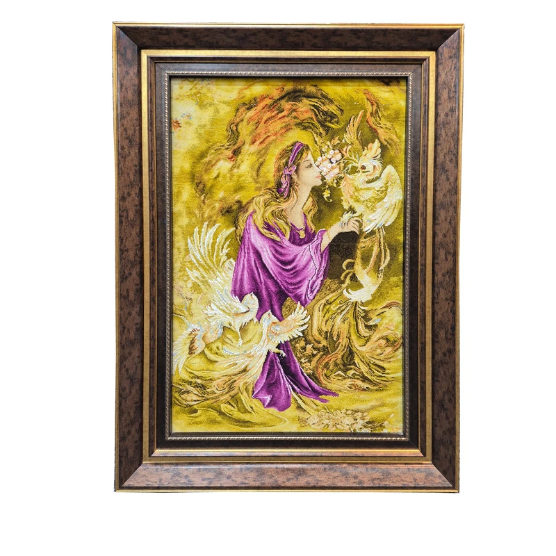 تابلو فرش دستباف طرح مینیاتوری کد 7730