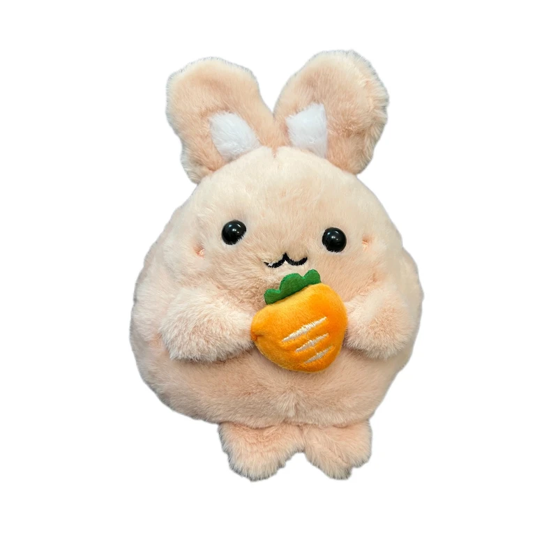 عروسک مدل  خرگوش تپل هویج به دست ارتفاع 25 سانتی متر