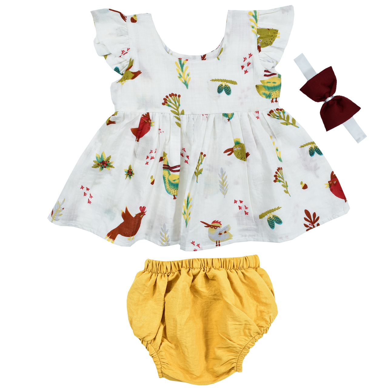 ست 3 تکه لباس نوزادی بی بی وان مدل 1010 -1