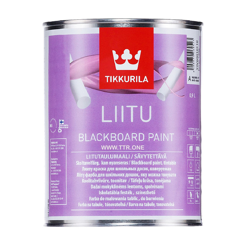 رنگ تخته سیاه تیکوریلا مدل Liitu K336 حجم 1 لیتر