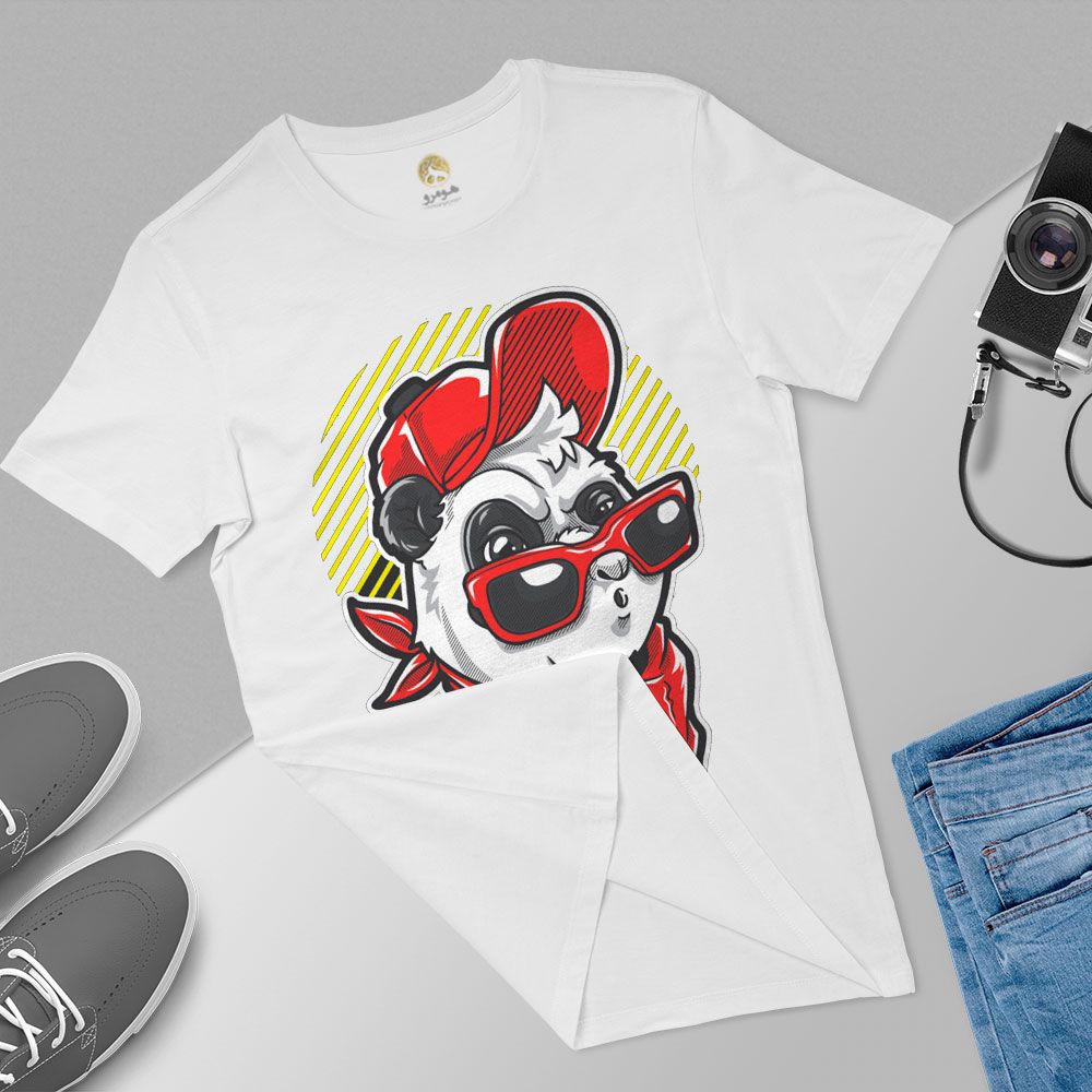 تی شرت آستین کوتاه مردانه هومرو مدل TW394 طرح پاندا -  - 6