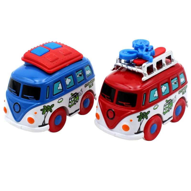 ماشین بازی تی ان تی مینیور مدل -Mini Metal Bus B- بسته دو عددی