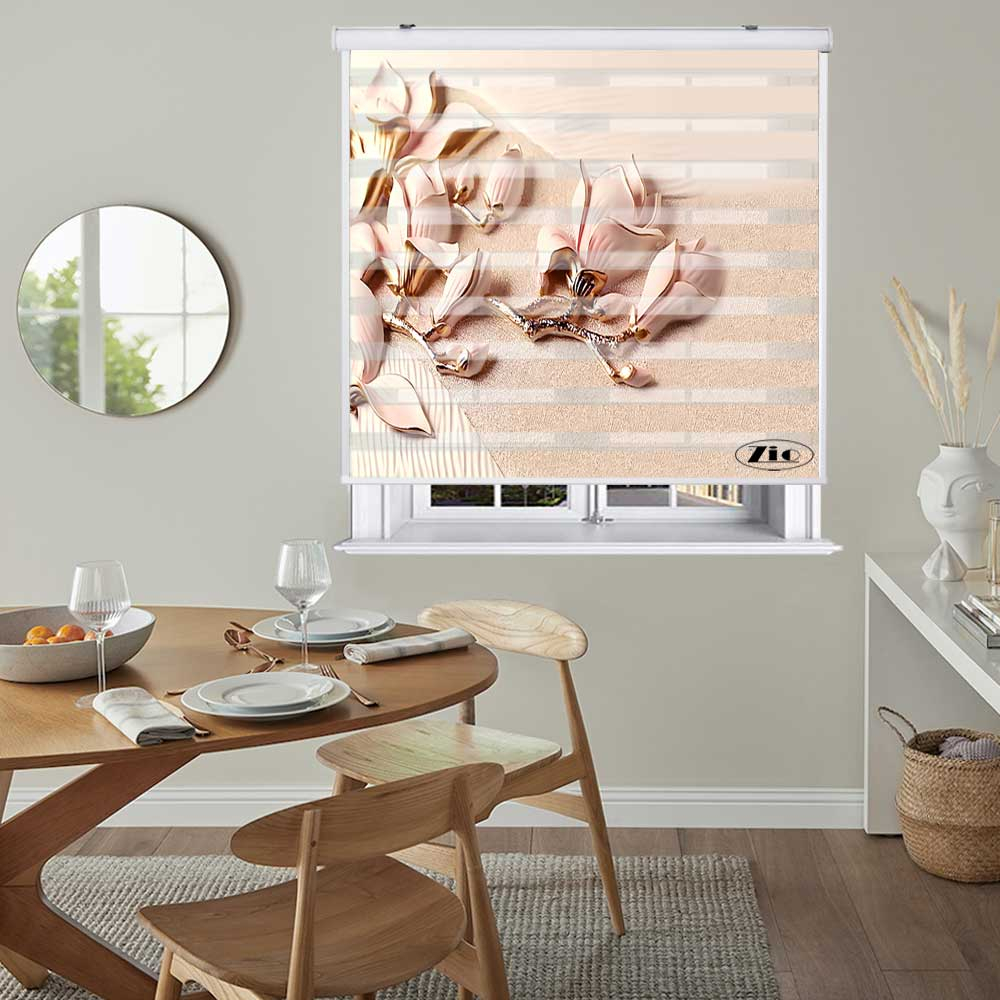 پرده زبرا زیو کد 3D1444 سایز 150x150 سانتی متر