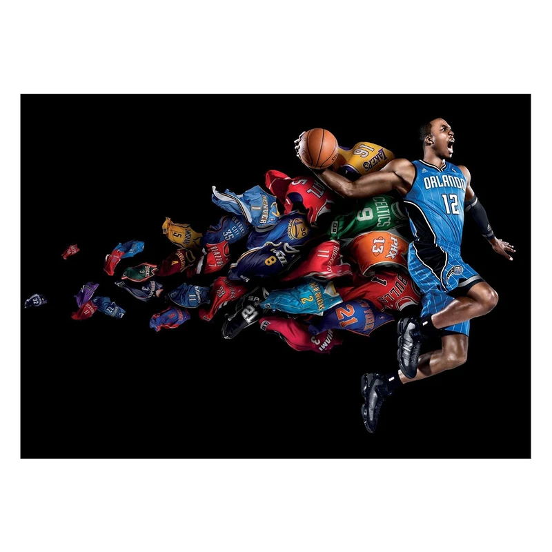 تابلو شاسی ونسونی طرح NBA Splash سایز 30x40 سانتی متر