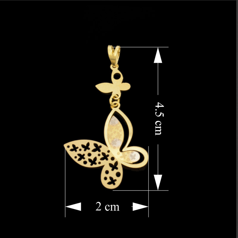 آویز گردنبند طلا 18 عیار دخترانه طلای مستجابی کد 682