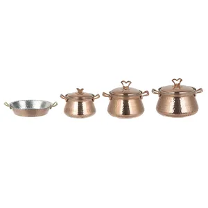 سرویس 7 پارچه پخت و پز مسی آزین مس مدل خمره ای