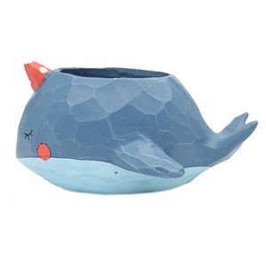 نقد و بررسی گلدان دکوگل طرح نهنگ آبی مدل DG002 توسط خریداران