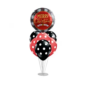 بادکنک سورتک مدل کریسمس کد 07 مجموعه 8 عددی به همراه استند بادکنک