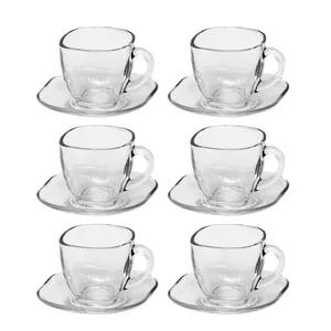 Kaveh Crystal Lindo Cup And Saucer Pack Of 6