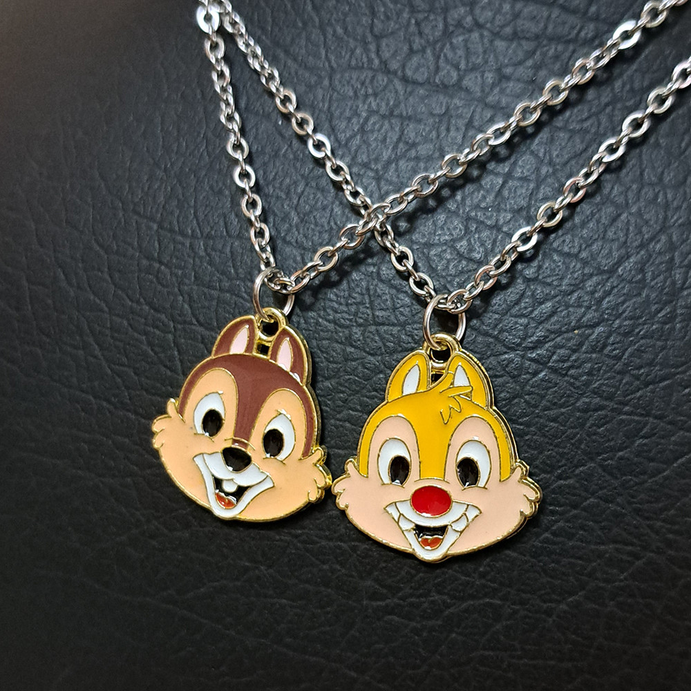 گردنبند دخترانه مدل سنجاب بسته 2 عددی